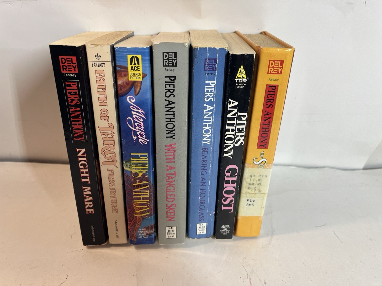 Lot Of 7 Piers Anthony Paperback Novels Mixed Series Xanth Immortality Space