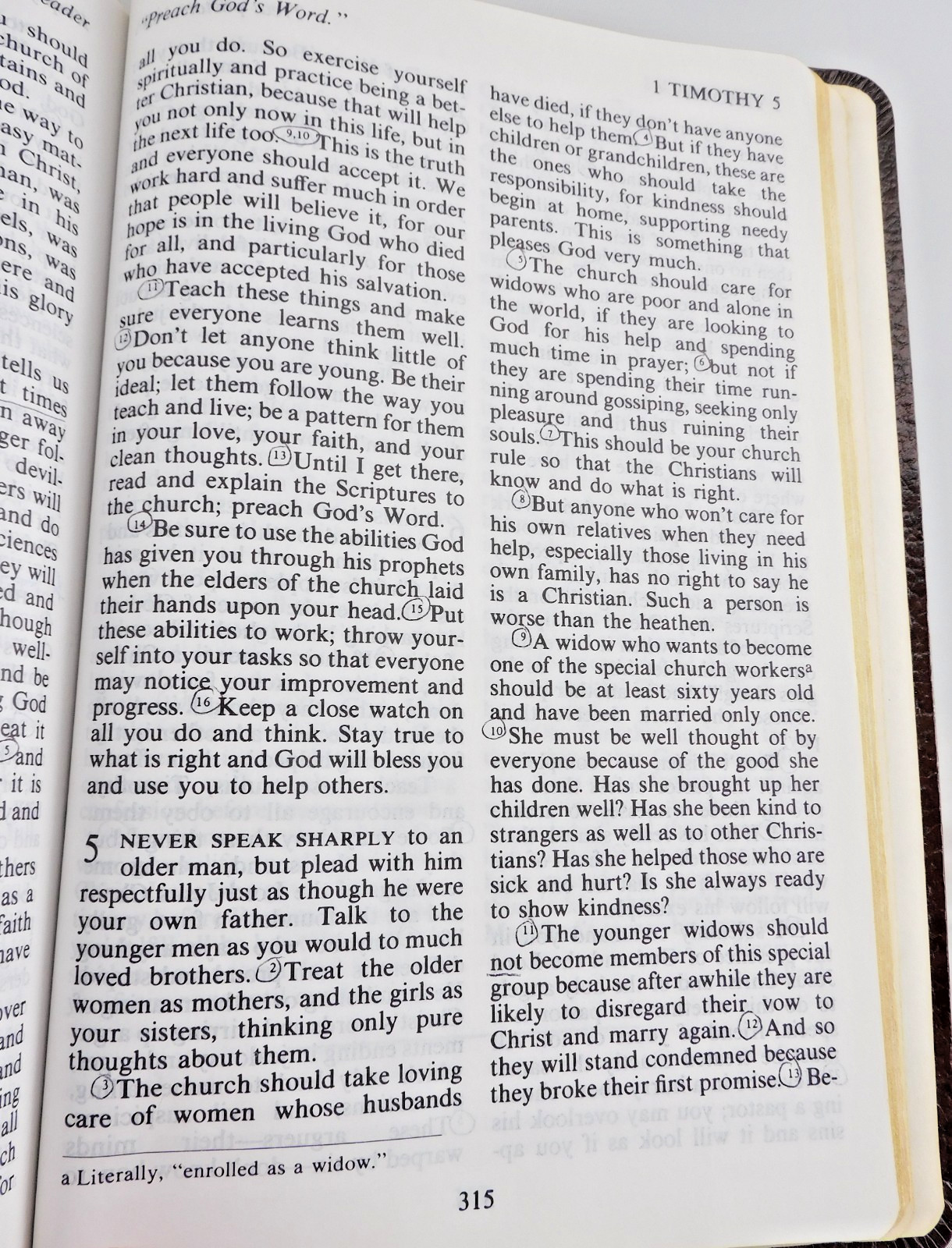 The Living Bible Large Print Brown Bonded Leather Red Letter Tyndale Pub 1984