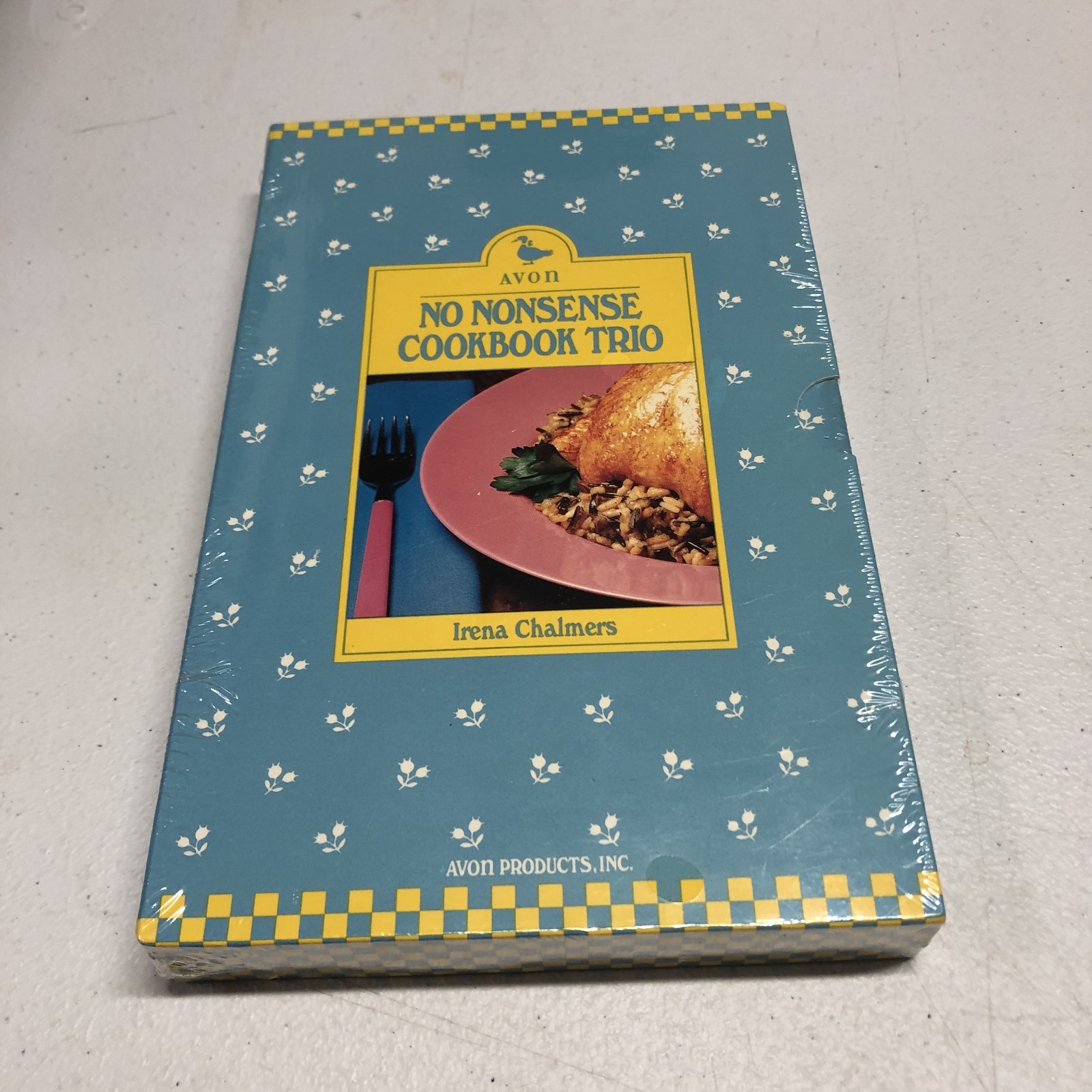 New Sealed Vintage 80s Avon No Nonsense Cookbook Trio by Irena Chalmers Book Set