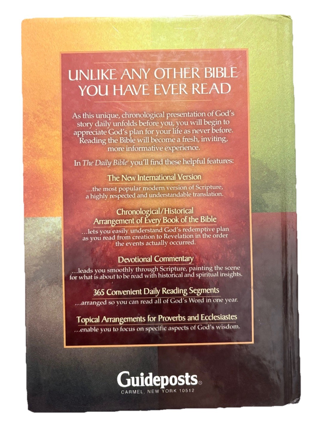 F. Lagard Smith The Daily Bible NIV In Chronological Order Hardcover