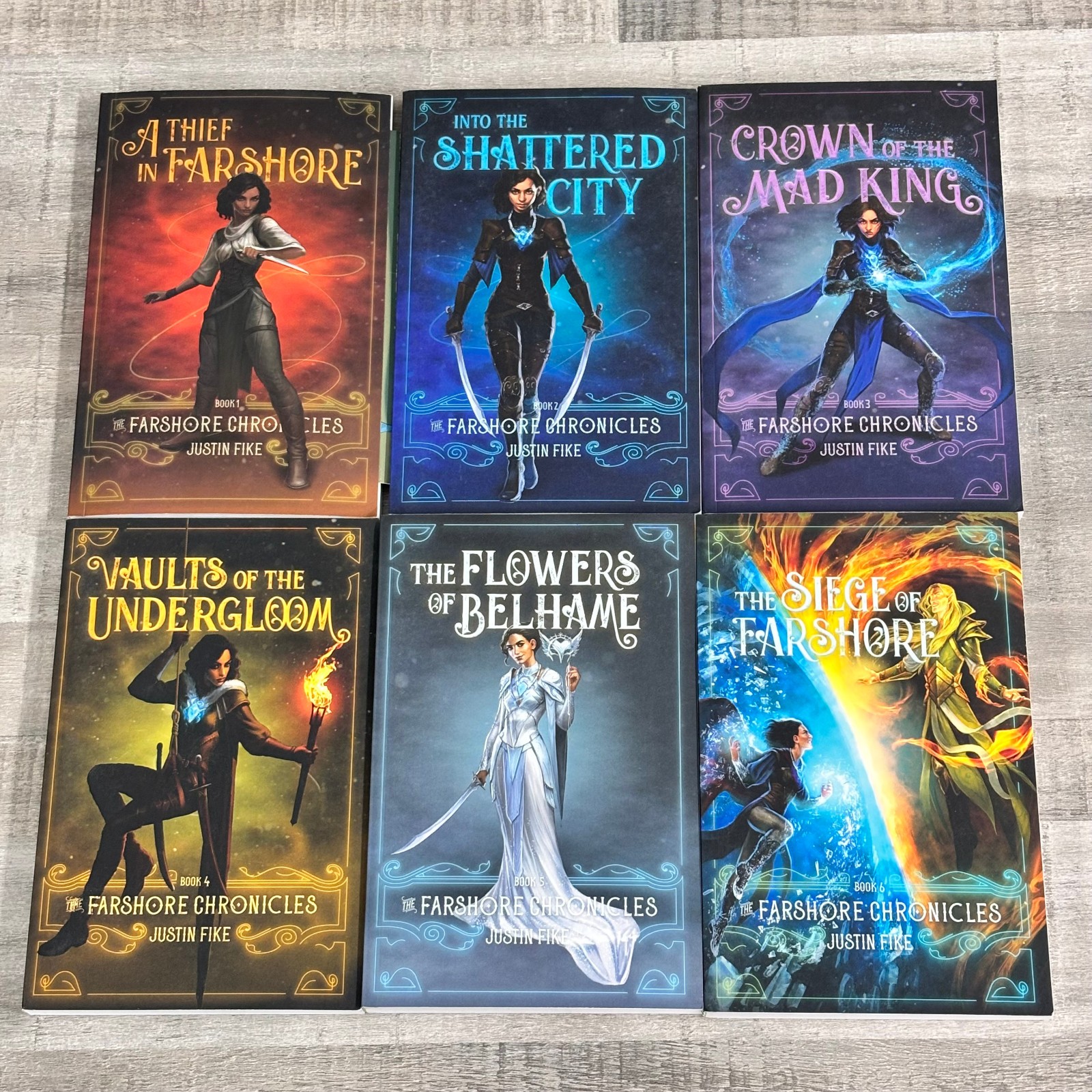 Justin Fike ~The Farshore Chronicles ~ Complete Series SIGNED – Set of 6 – RARE*