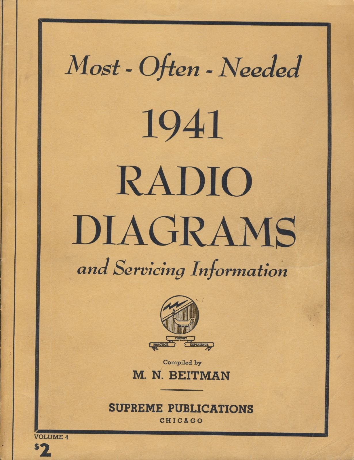 1941 Most Often Needed Radio Diagrams Repair Manual RCA Motorola Philco Zenith