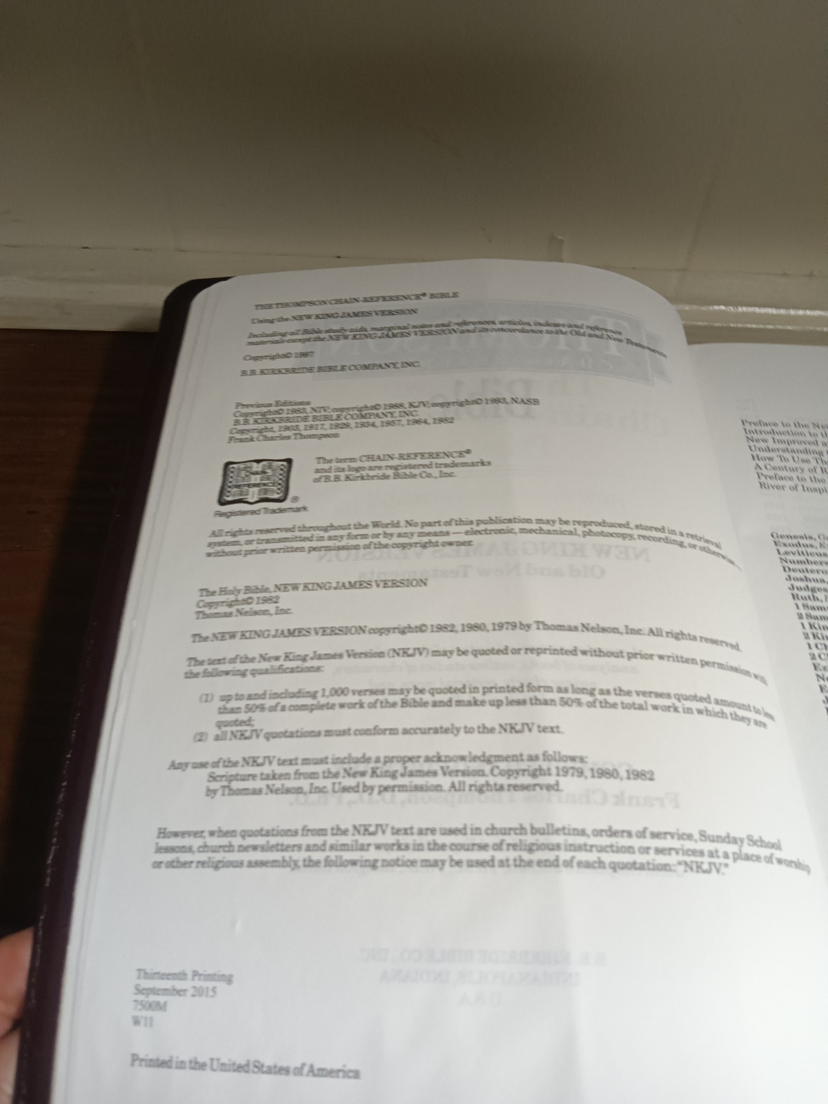 Thompson Chain Reference Bible-NKJV Burgundy Bonded Leather Red Letter