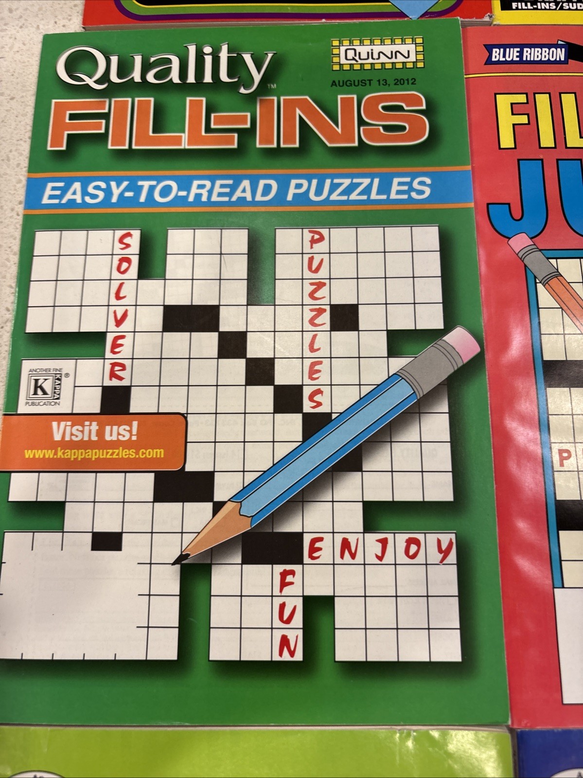 Kappa Fill-It-Ins Puzzle Magazine Lot Of 9