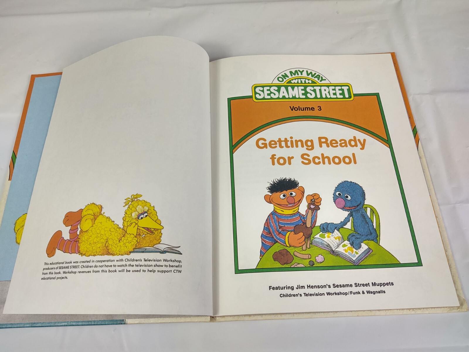 Vtg 89 On My Way With Sesame Street Volume 3 Getting Ready For School Book CTW