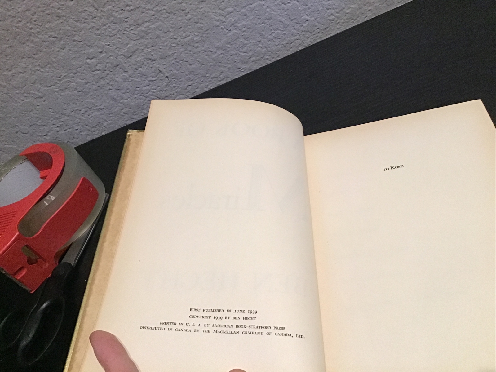 A BOOK OF MIRACLES By Ben Hecht – HDCV @W5