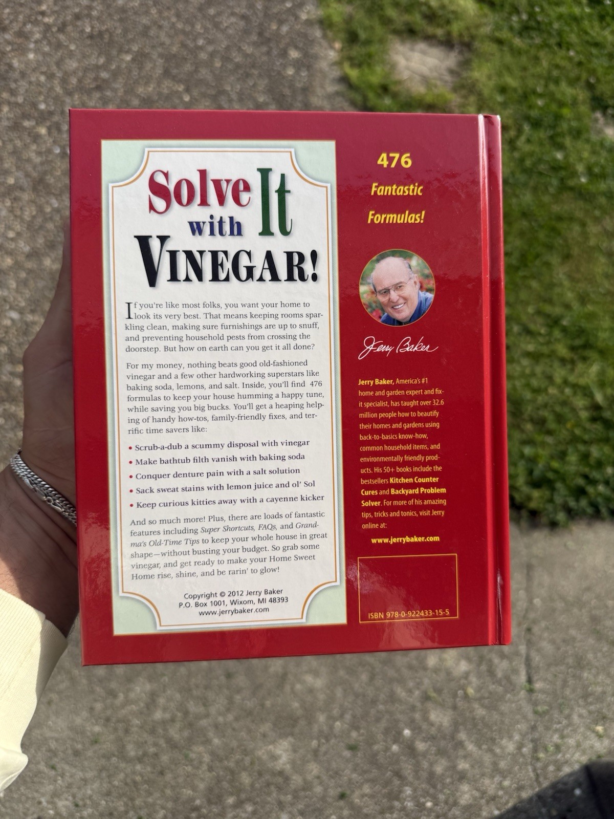 Jerry F. Baker Solve It with Vinegar! 476 Formulas Hardcover Book 2012 384p