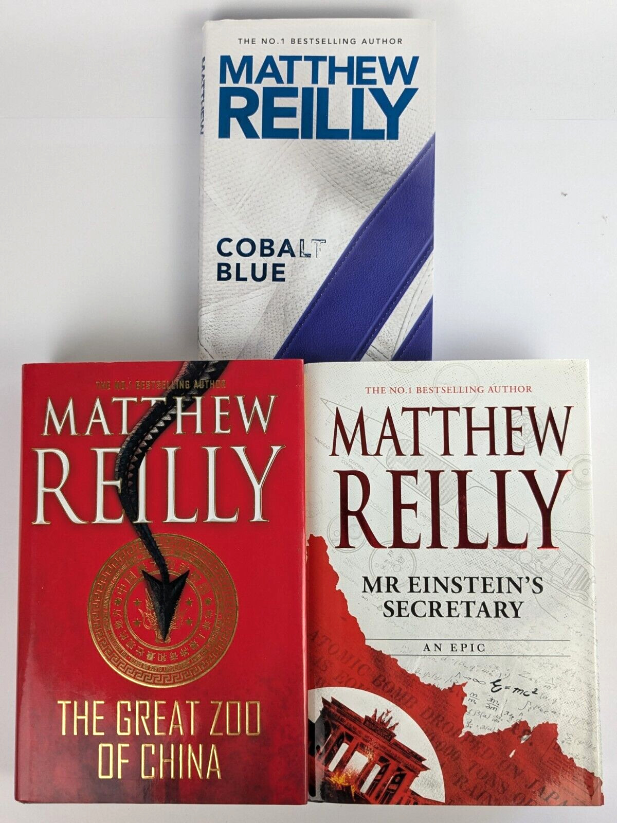 Matthew Reilly Hardcover x 3 Mr Einstein’s Secretary Great Zoo of China Cobalt