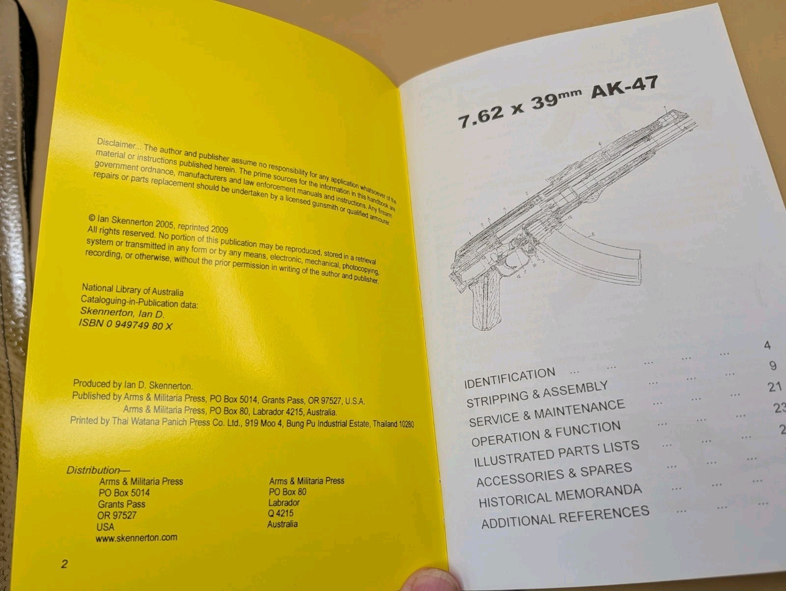 AK-47 7.62 x 39mm HANDBOOK Book by Ian Skennerton Ray Riling Arms Books NEW