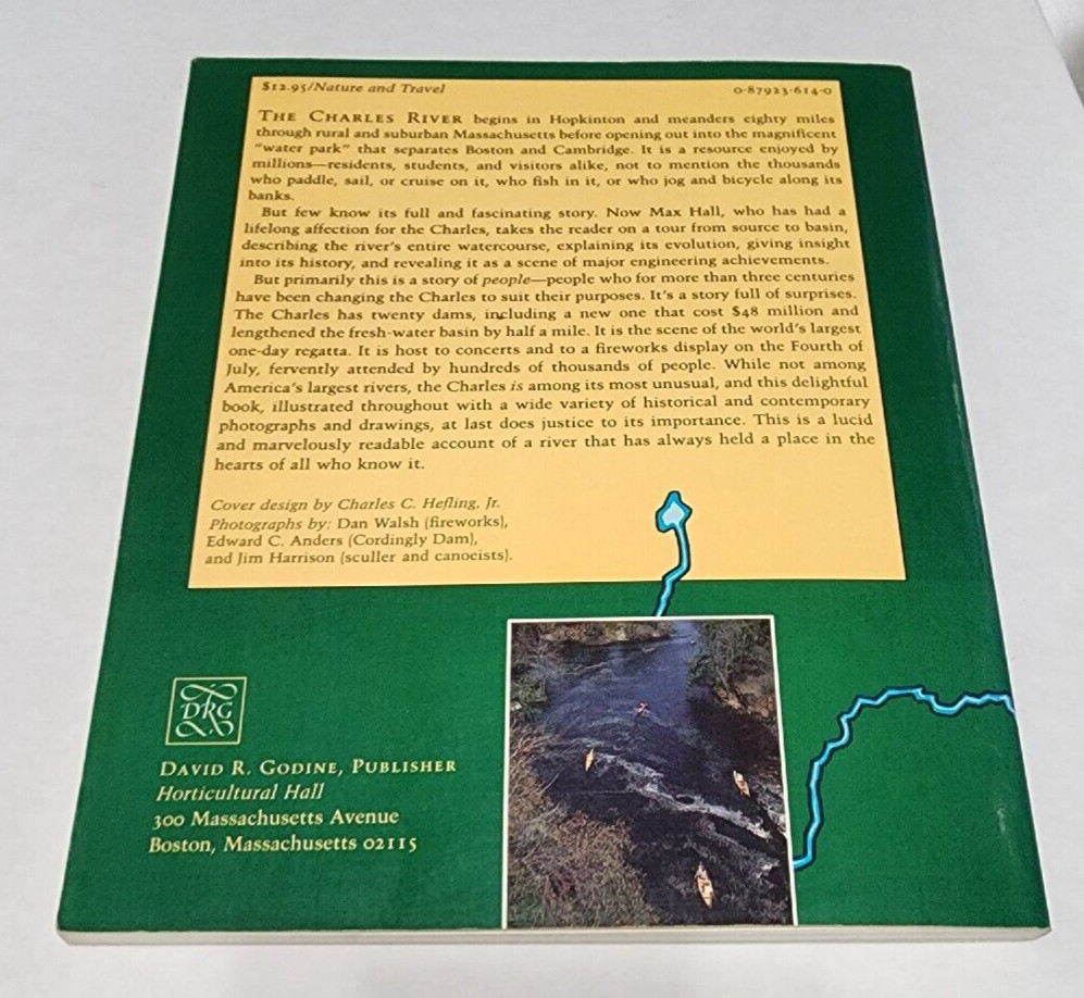Boston MA Book : Charles the Peoples River Paperback 1986 Signed By Max Hall