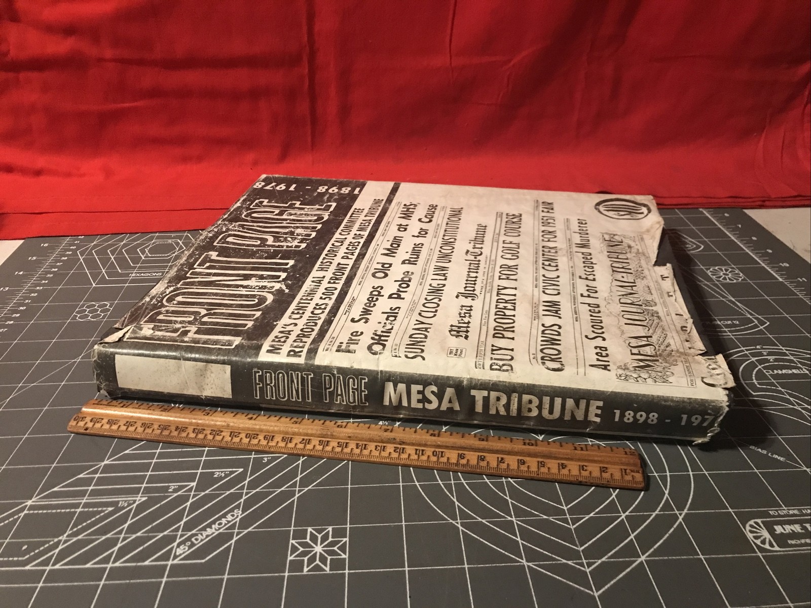 Vintage 1898-1978 Front Page Mesa Tribune Hardcover Book 500 Front Pages