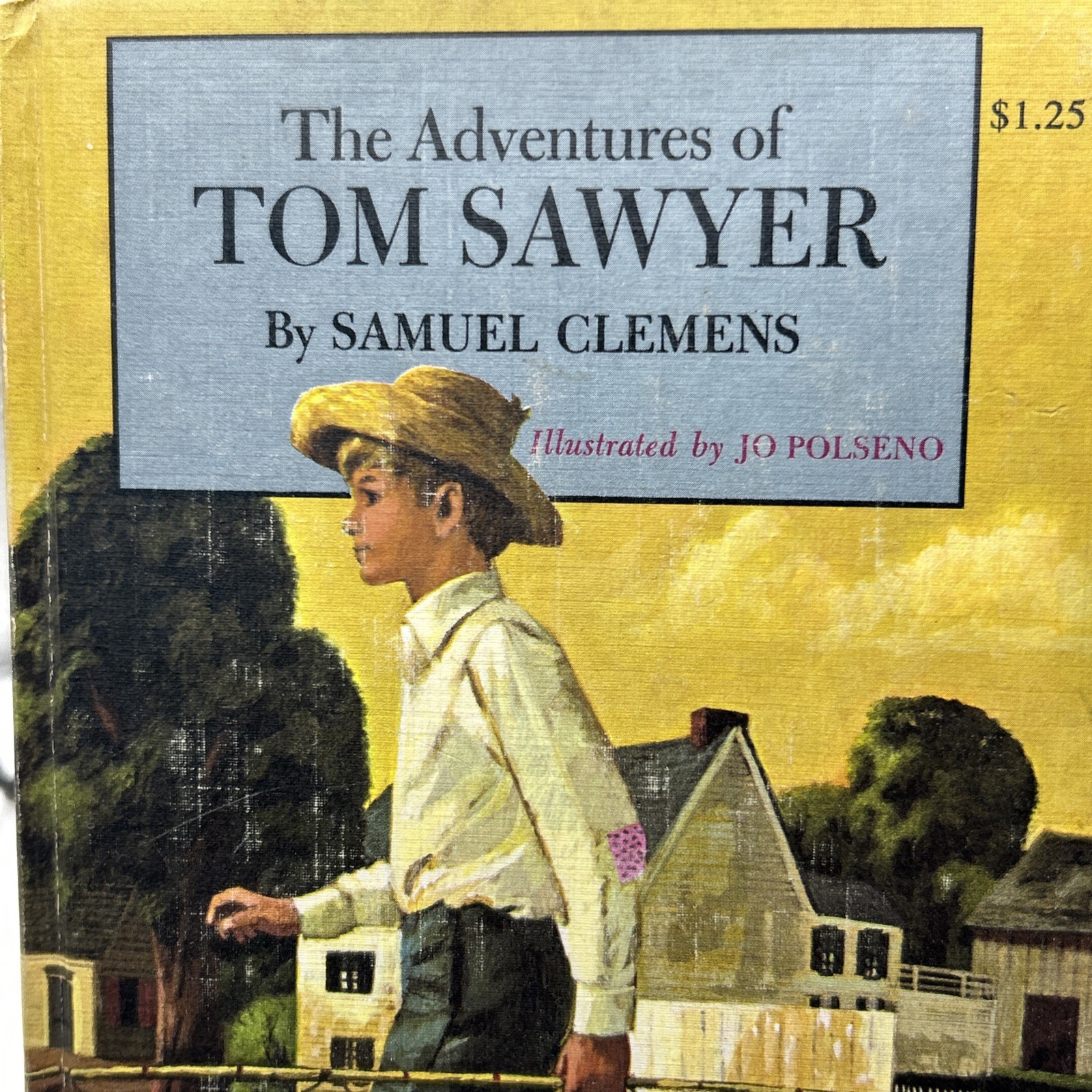 VINTAGE 1963 Hard Cover Book “ADVENTURES OF TOM SAWYER” Clemens Twain Illust.