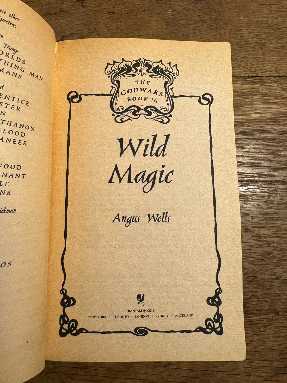 Wild Magic by Angus Wells The Godwars Book 3 Bantam Paperback 1993 Fantasy