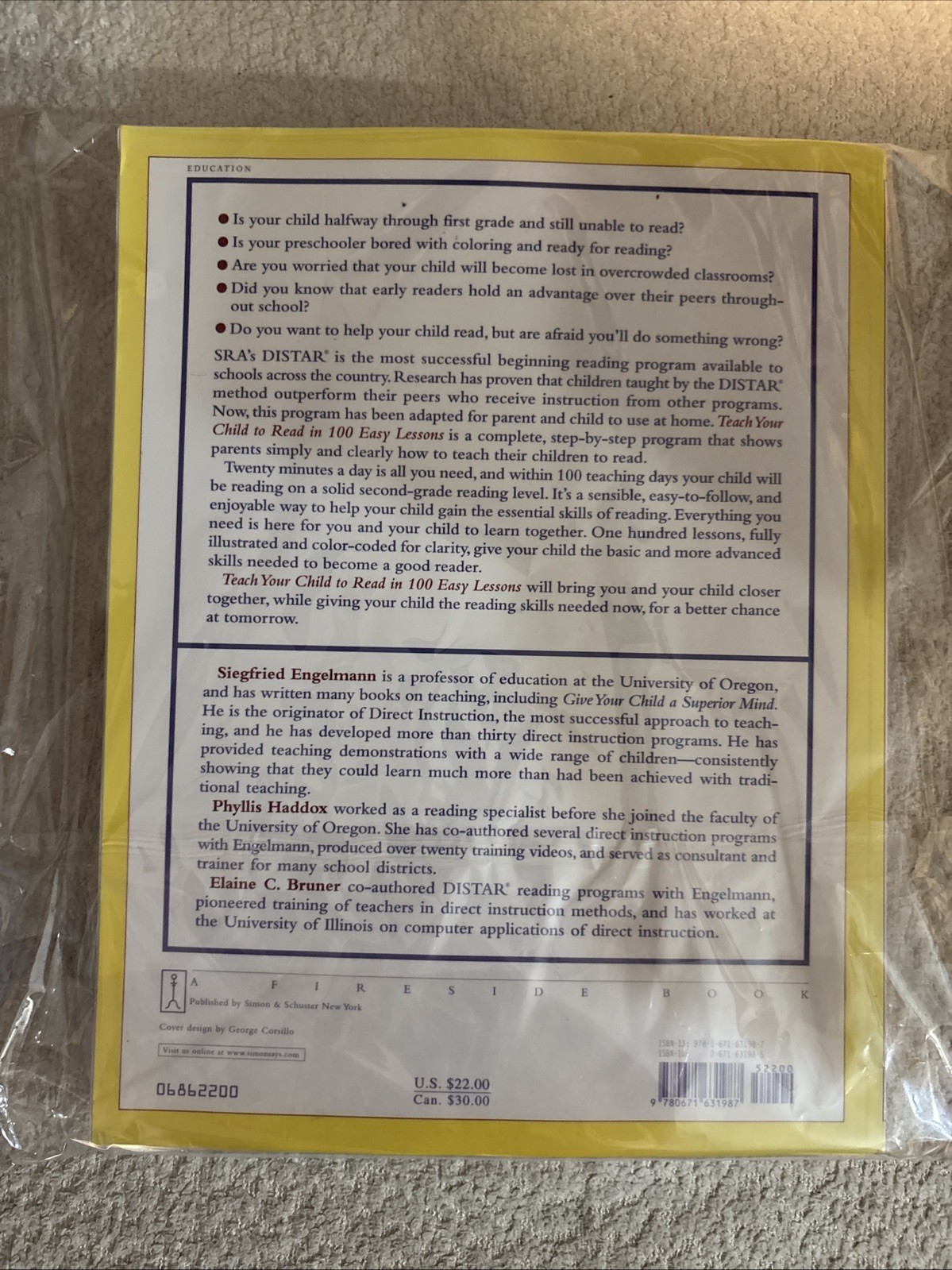Teach Your Child to Read in 100 Easy Lessons 1st Fireside Edition 1986