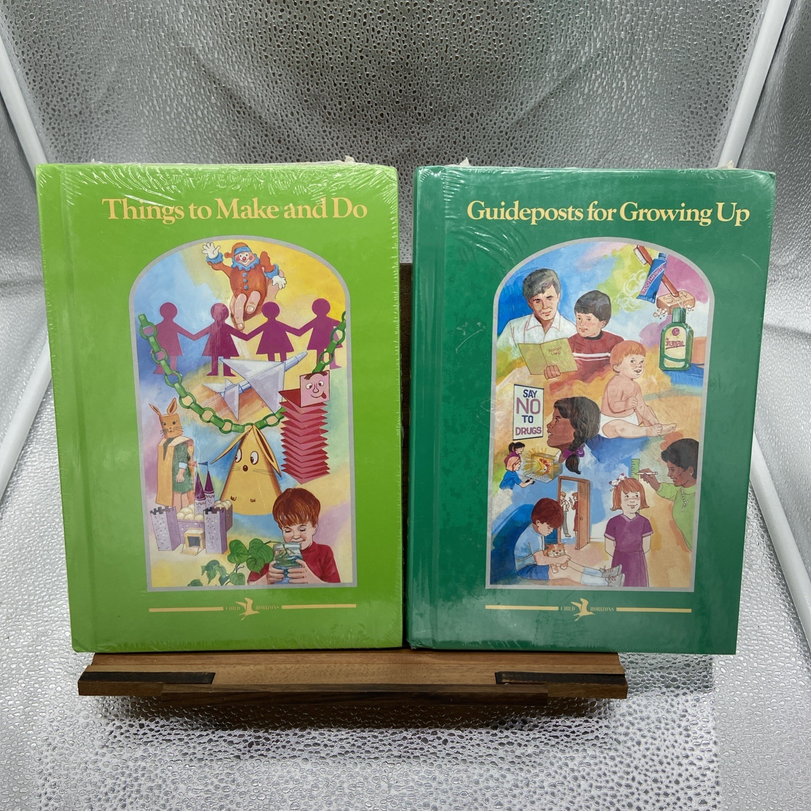 Child Horizons 8 Book Lot Vintage Hardcover Books Home Schooling -SEALED-