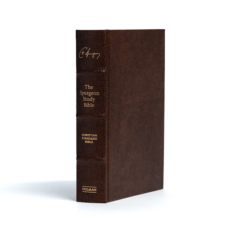 CSB Spurgeon Study Bible, Brown Bonded Leather-Over-Board, Black Letter, .. NEW