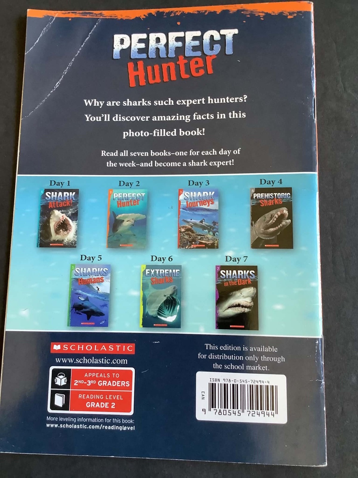 Set of 5 PERFECT HUNTER, SHARK JOURNEYS Books 2 through 6 – For those littles!