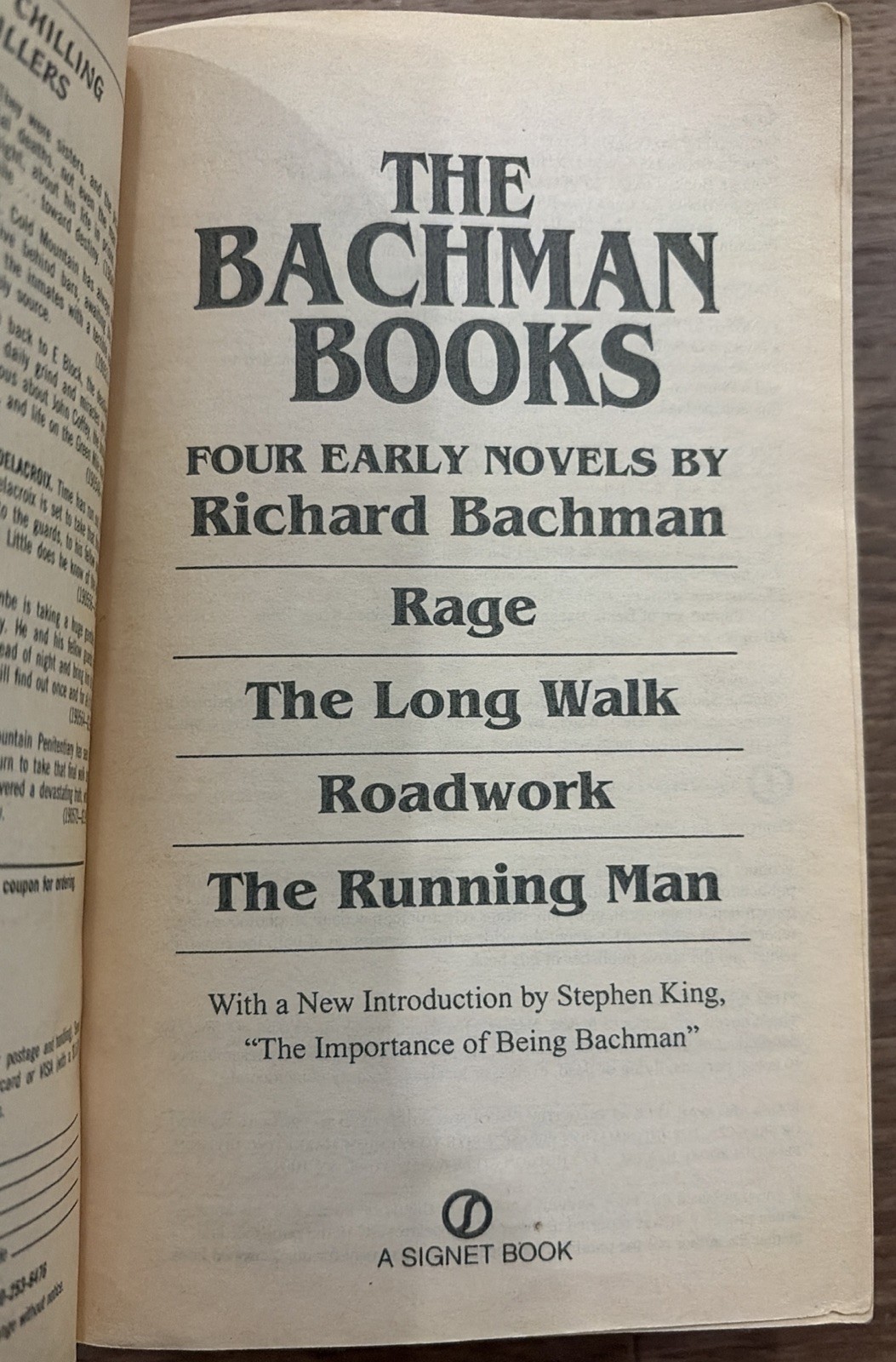 Bachman Books : Four Early Novels by Stephen King (1996, Mass Market)