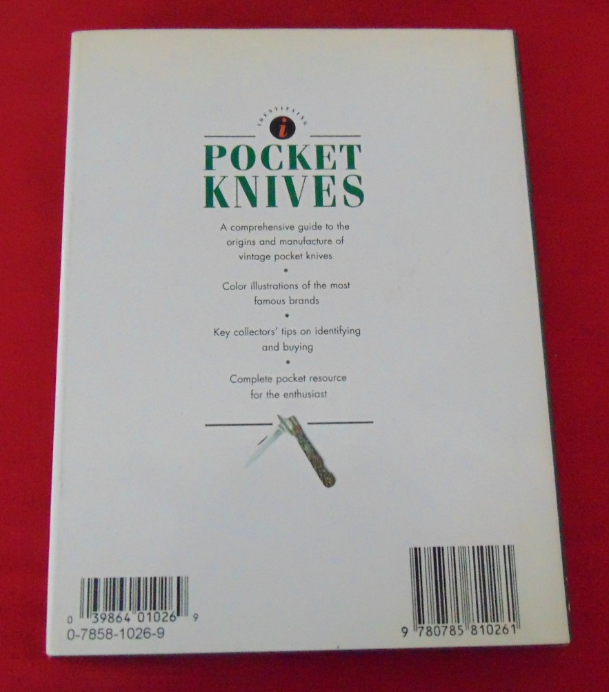 POCKET KNIVES: STUDY GUIDE AND IDENTIFIER By BERNARD LEVINE 1998 HCDJ