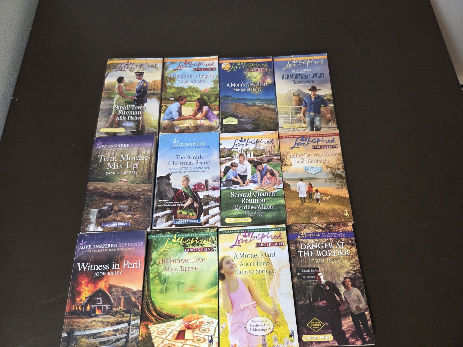 Love Inspired books larger print LOT OF 12 Paperbacks christian romance
