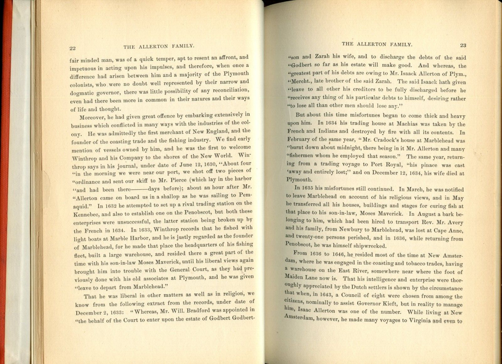 Allerton Family 1585-1885 by Walter S Allerton Horace Currier Genealogy HB Ills