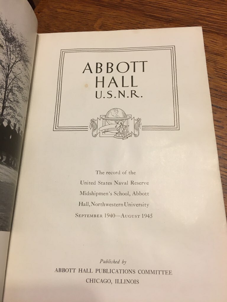 Abbott Hall USNR Unites States Navy Reserve 1940 1945 second edition 1946