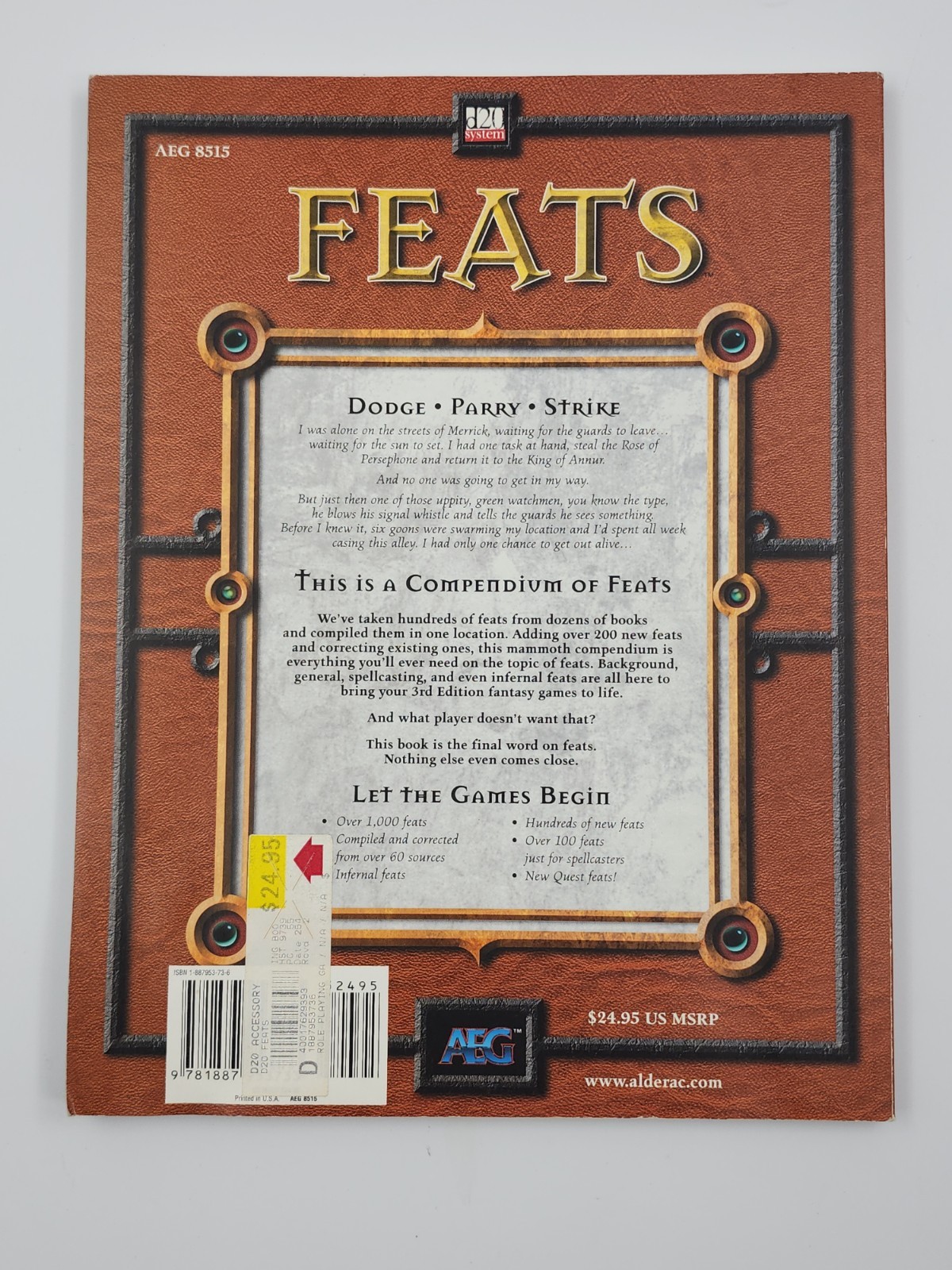 AEG D&D Feats Supplement AEG 8515 Dungeons & Dragons 2003 Ages 12-16 Years