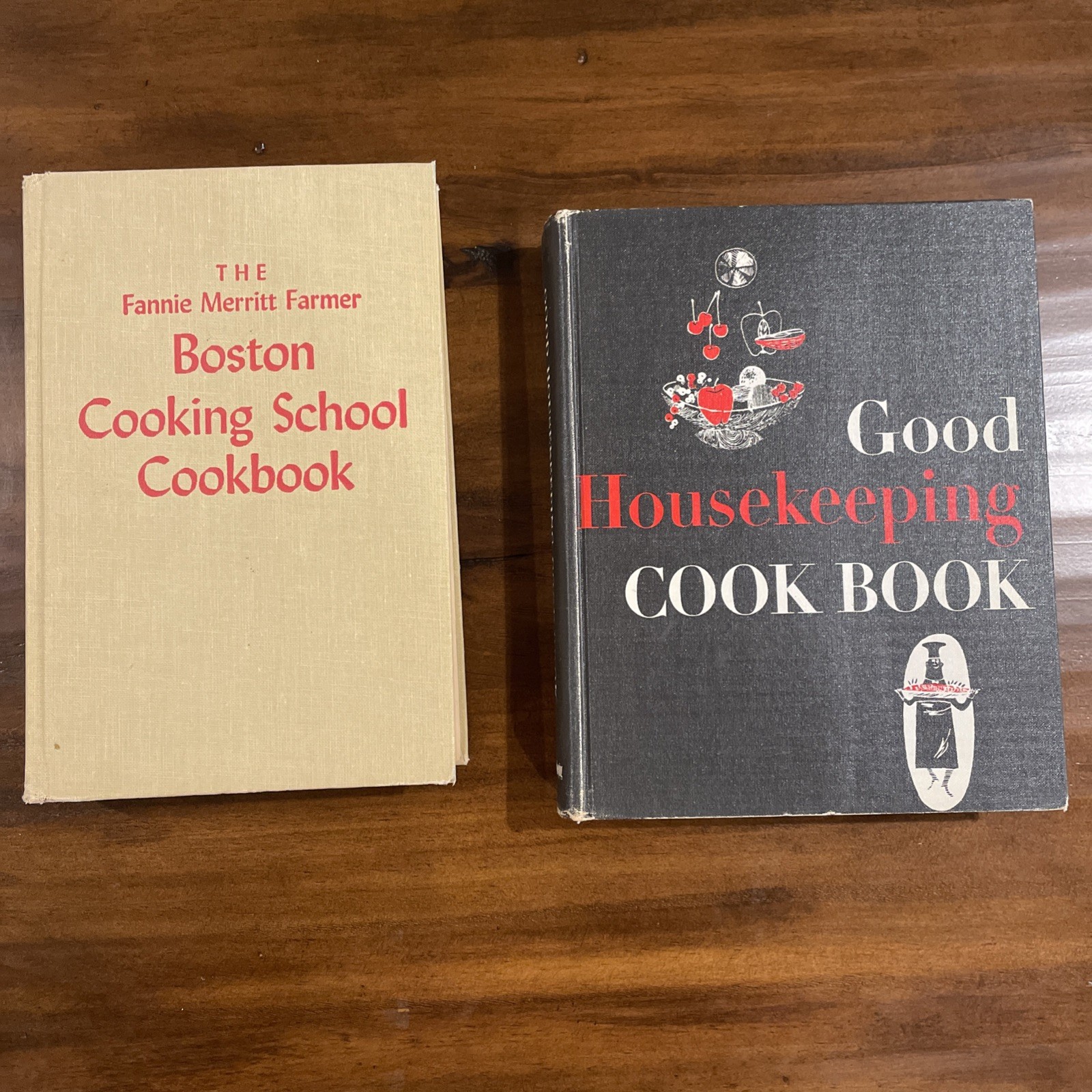 Lot Of 2 1964 Fannie Farmer Boston School Cookbook HC & Good Housekeeping 1958