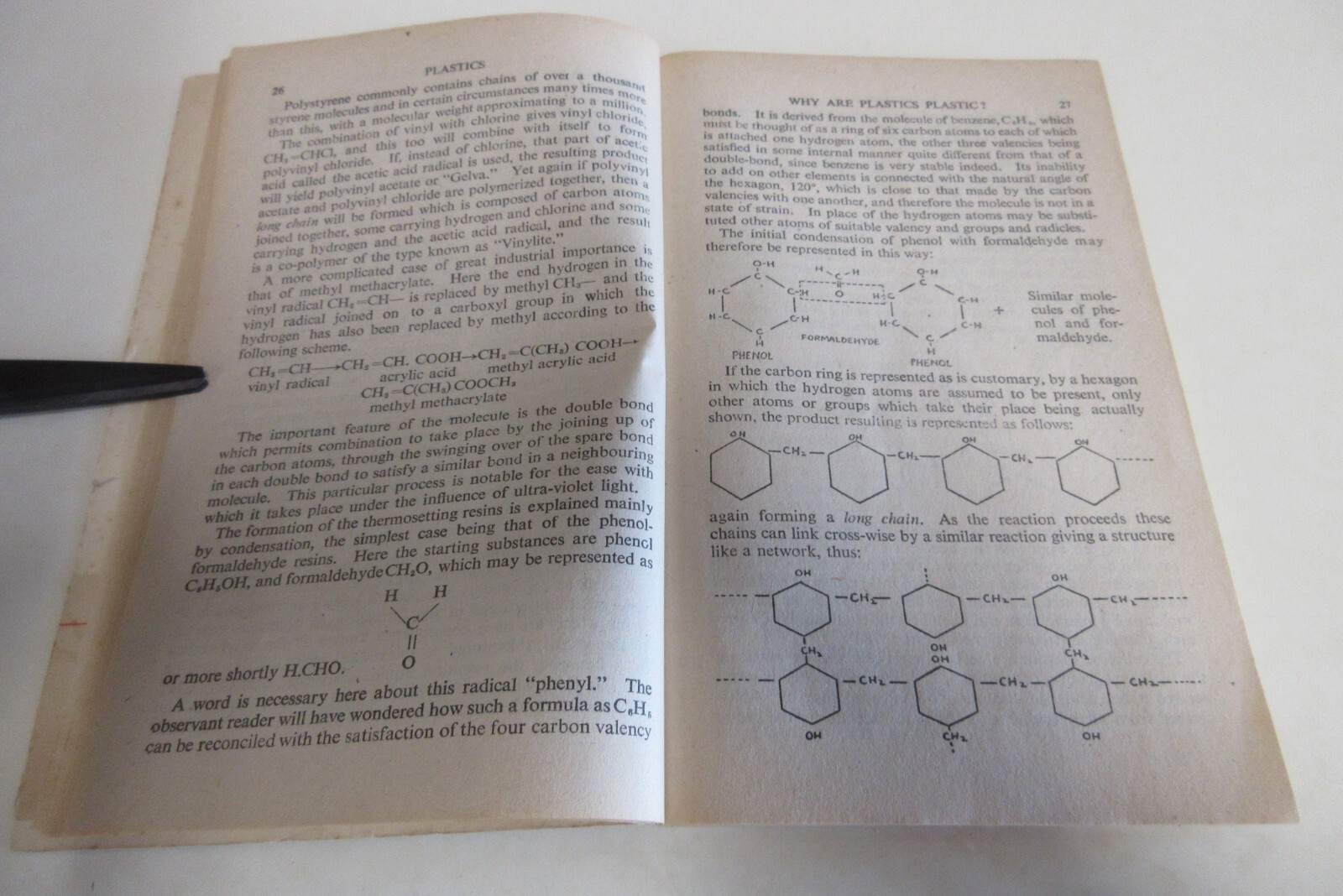 Plastics – by Yarsley and Couzens – Pelican Books – 159 Pages – Vintage – 1945