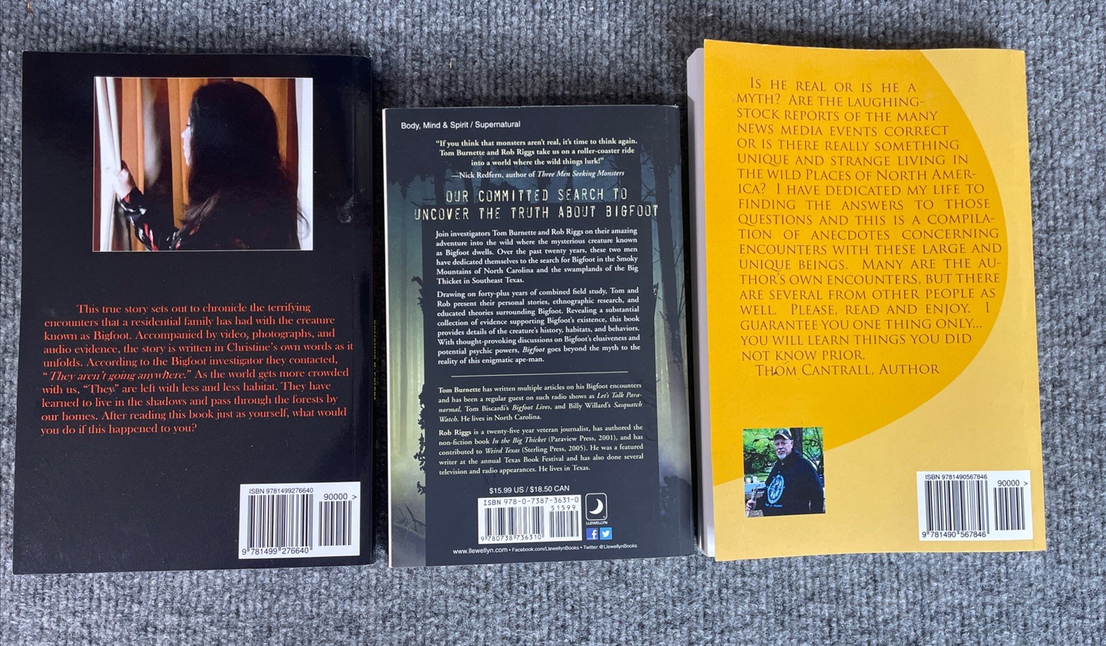 Lot of 3 Sasquatch Bigfoot Trade Paperback Books