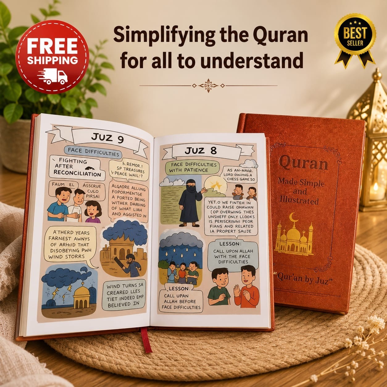 The Holy Quran Made Simple & Illustrated, Easy Tafsir, Quran Understanding Guide