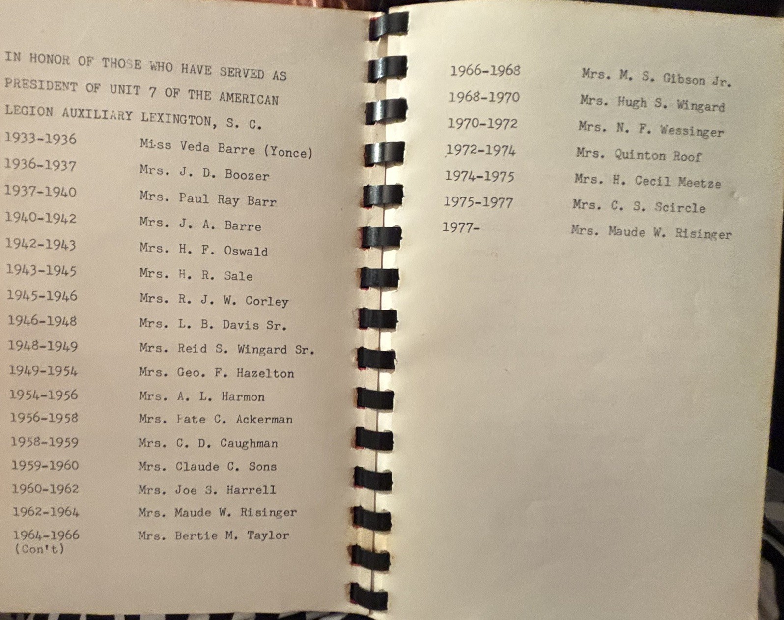 American Legion Auxiliary Cookbook Favorite Recipes 1978 Spiral Bound 158 Pages
