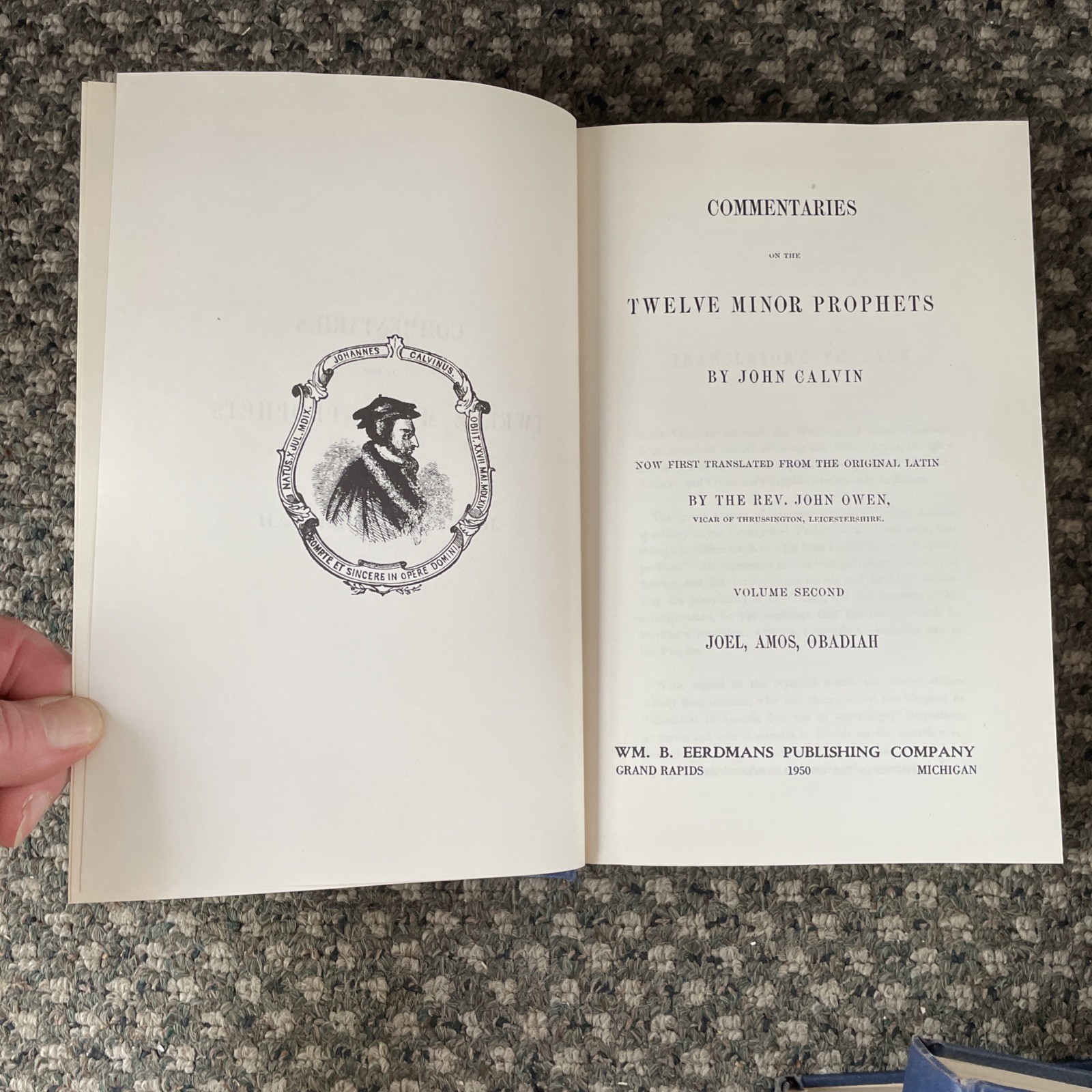 Calvin’s Commentary on Minor Prophets 5 Volume Set Eerdmans Hardback