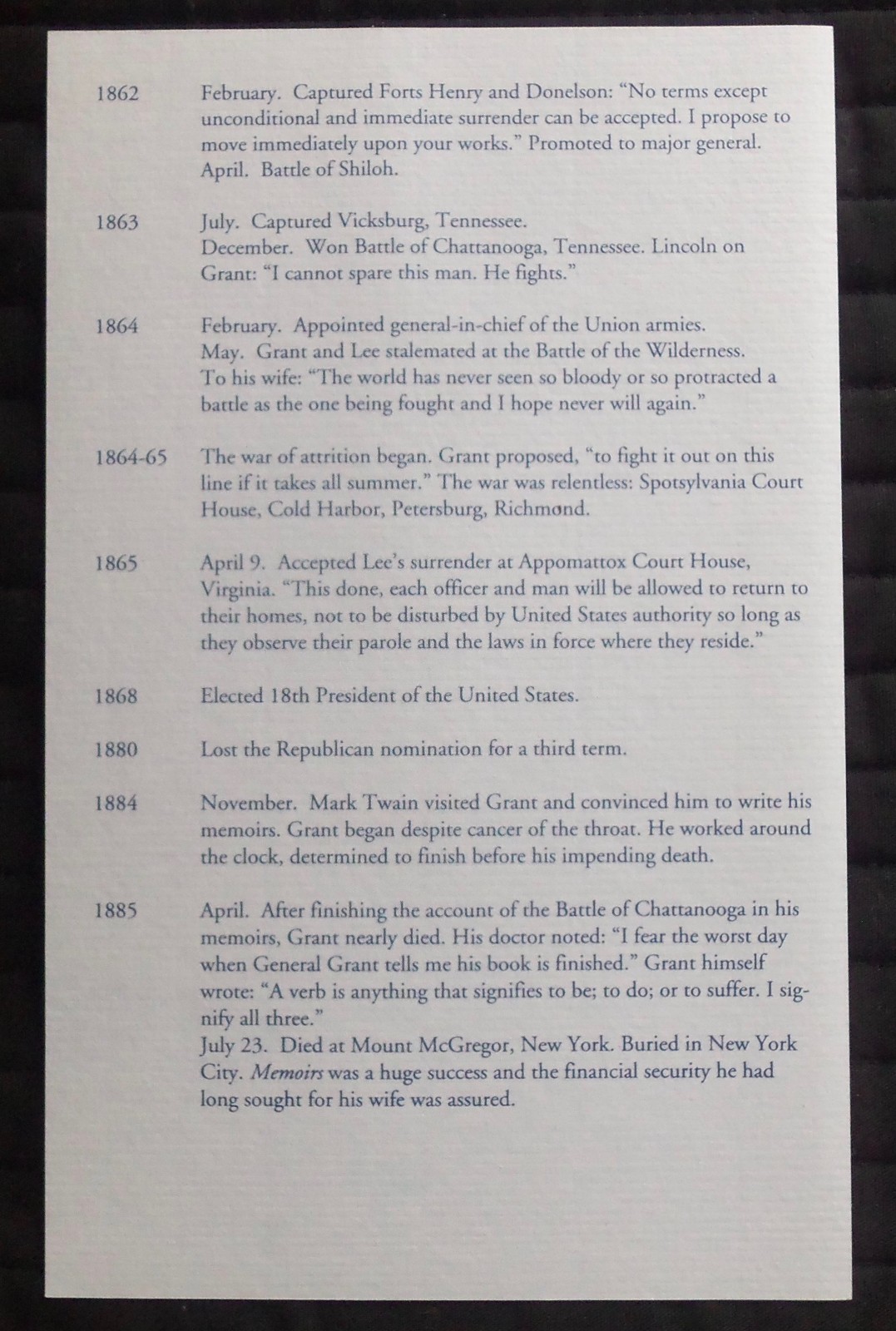 Personal Memoirs Of Ulysses S. Grant; The Great Commanders Series, (1885) 1998