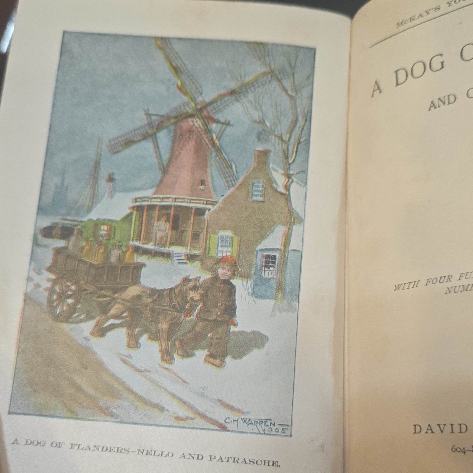 Ouida A Dog of Flanders & Other Stories HC Illus David McKay 1905 Inscribed