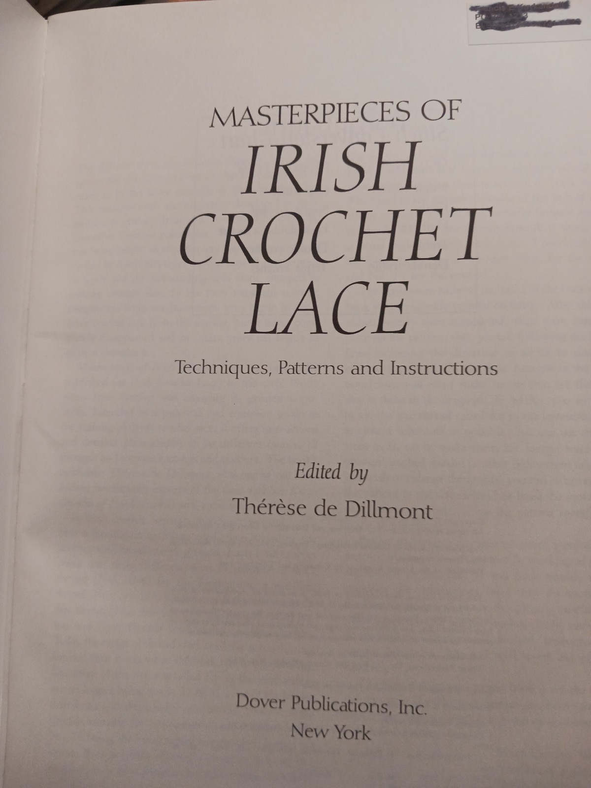 Masterpieces of Irish Crochet Lace: Tech, Patterns & Crocheters Treasure Chest