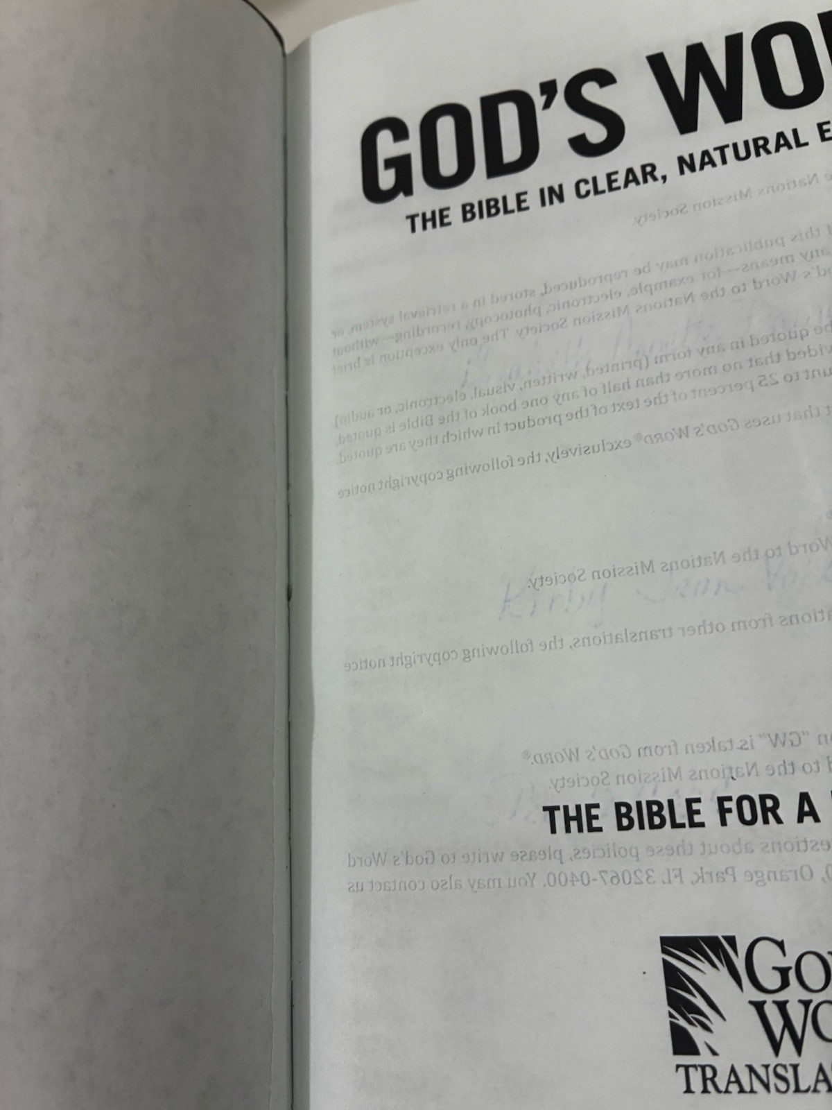 God’s Word Translation Deluxe Large Print Bible Gray Imitation Leather