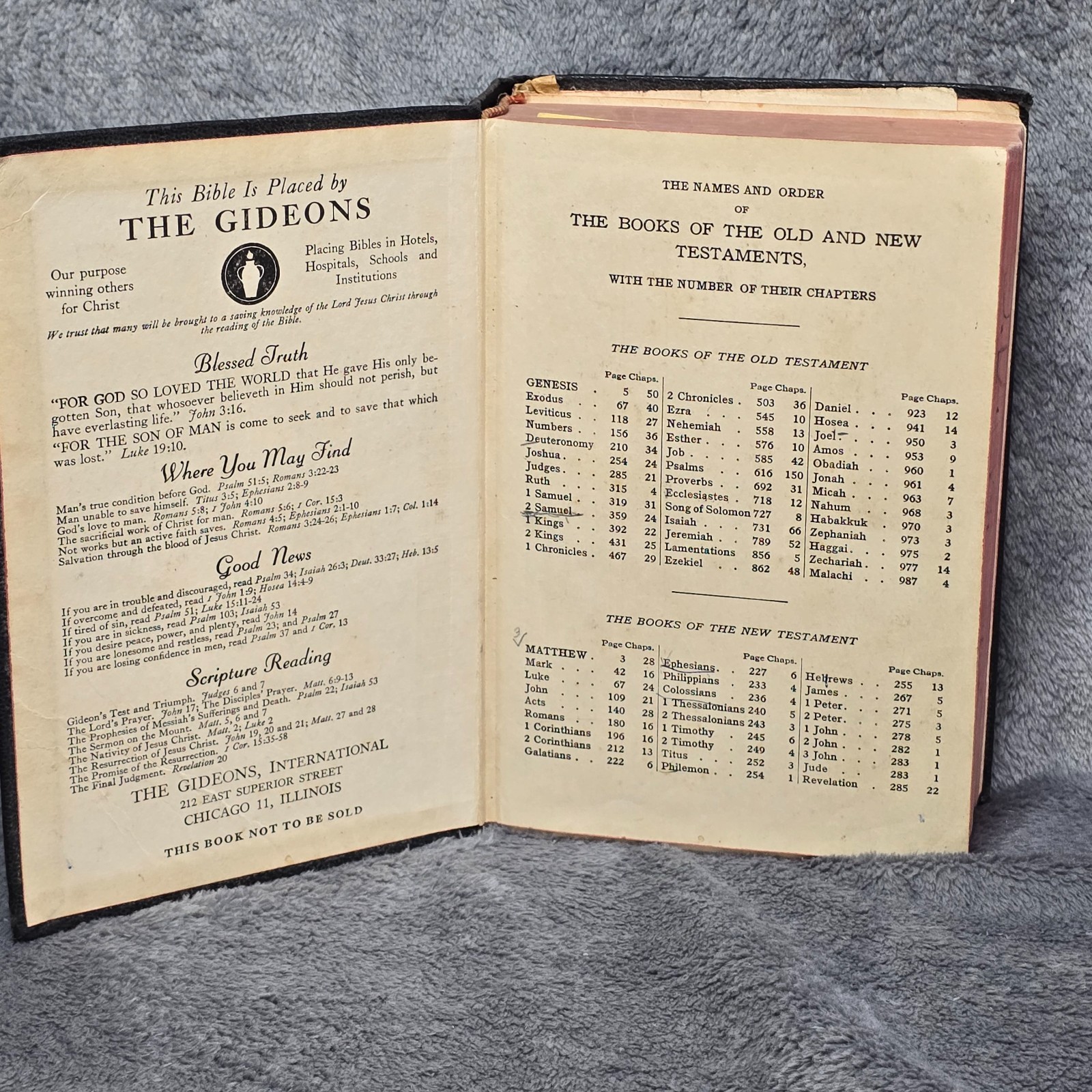 1954 Gideon Holy Bible Authorized King James Version KJV National Bible Press