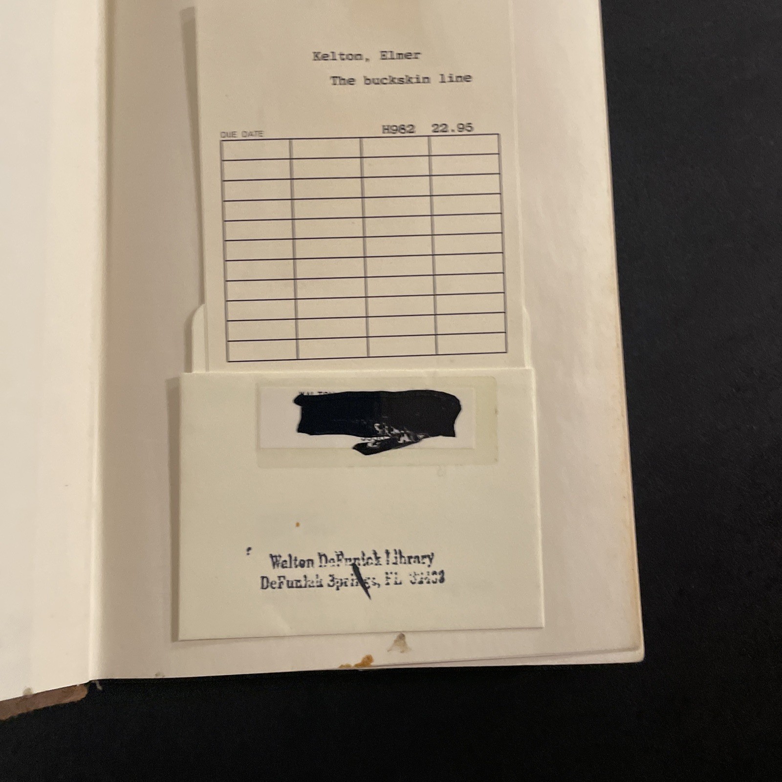 The Buckskin Line-Texas Rangers Book 1: Elmer Kelton FIRST EDITION-Library Copy