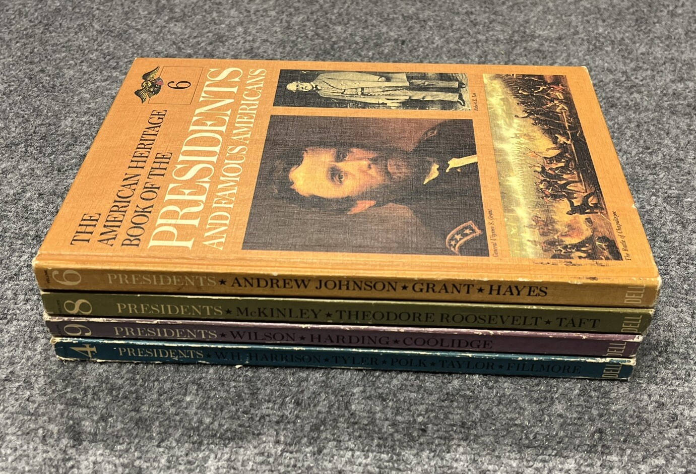 American Heritage Book of Presidents and Famous Americans LOT of 4