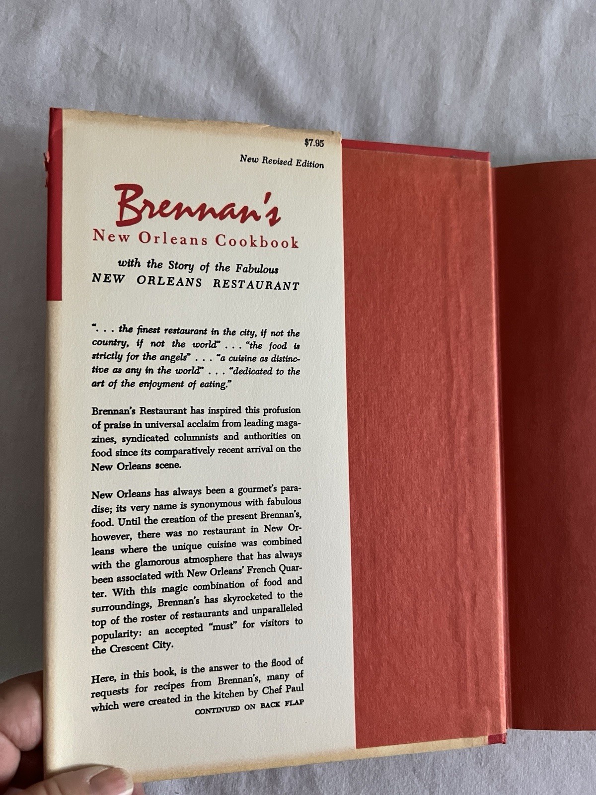 Brennan’s New Orleans Cookbook (13th Printing 1961/64)