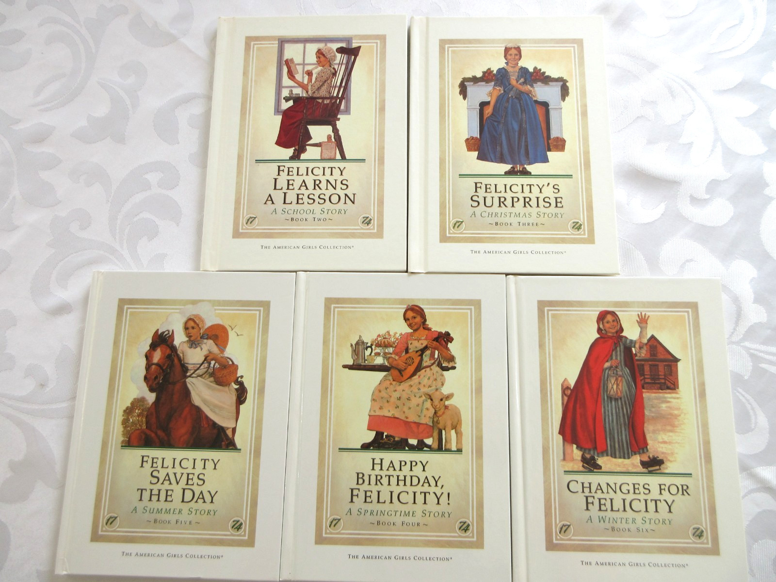 AG Pleasant Company FELICITY Hardcover BOOK Set -5, 1st PRINTING, 1ST ED. 1991