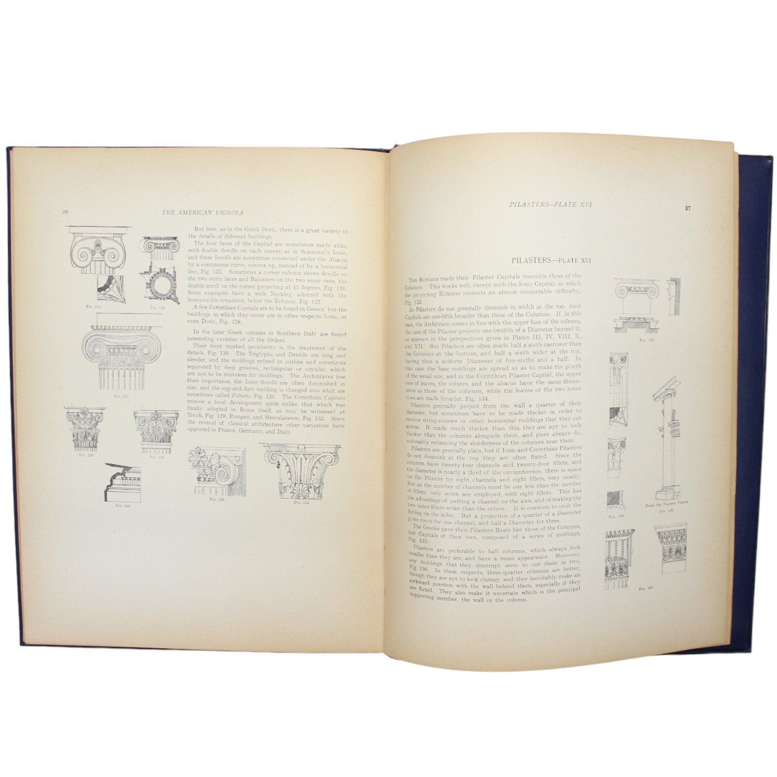 CLASSICAL ARCHITECTURE FIVER ORDERS 1924 WARE TUSCAN DORIC IONIC GREEK PLATES