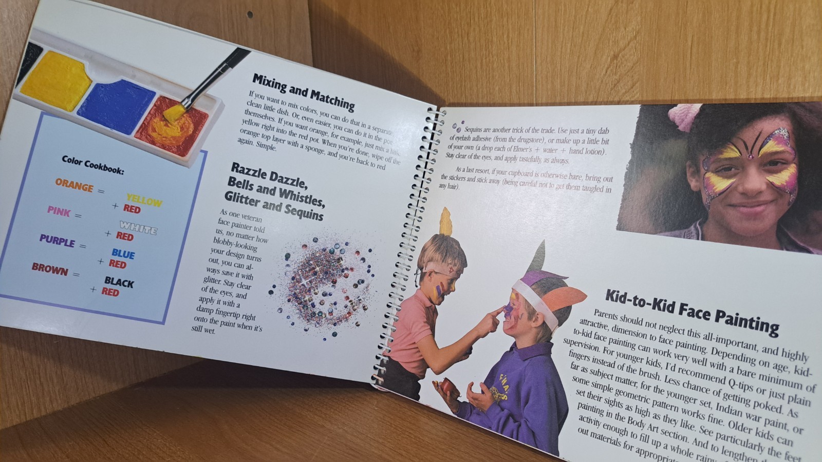 Face Painting by Klutz Editors 1990, Spiral Book (no Paint)
