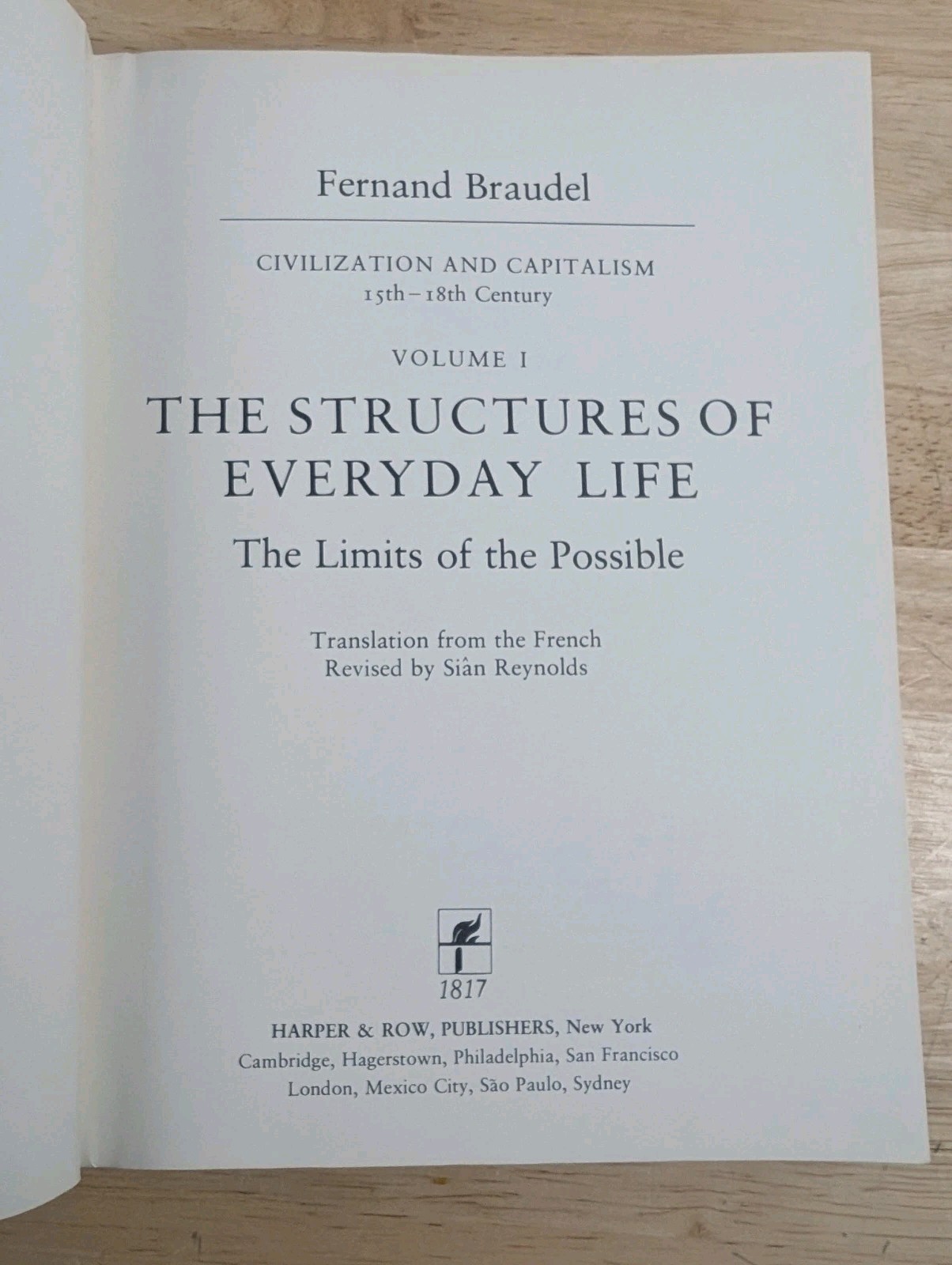 CIVILIZATION & CAPITALISM 15th-18th Century Set of 3 by Fernand Braudel Softback