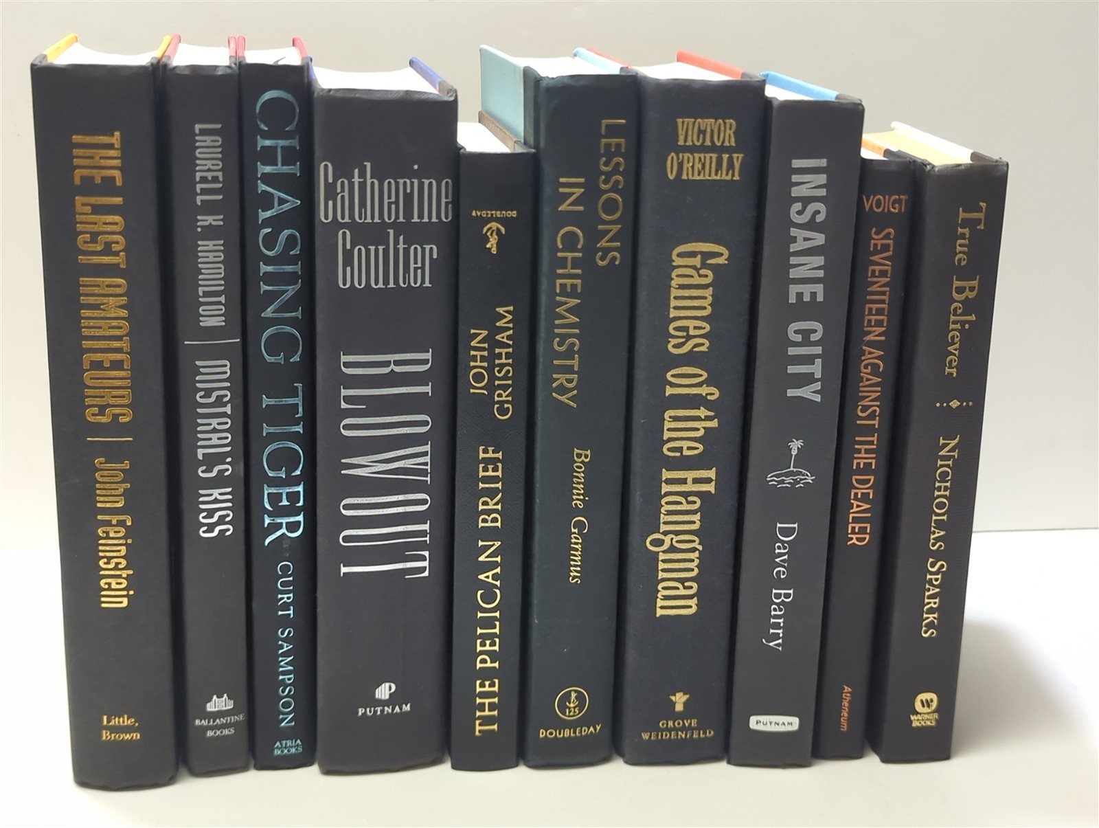 Random Lot of 10 BLACK Staging, Decor, Prop, Beautiful HC books-lettering varies