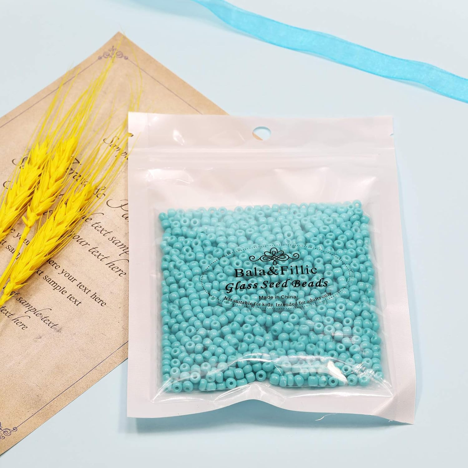 Turquoise Green Color 4mm Seed Beads About 1200pcs/100Grams in Bag, 6/0 Glass Cr