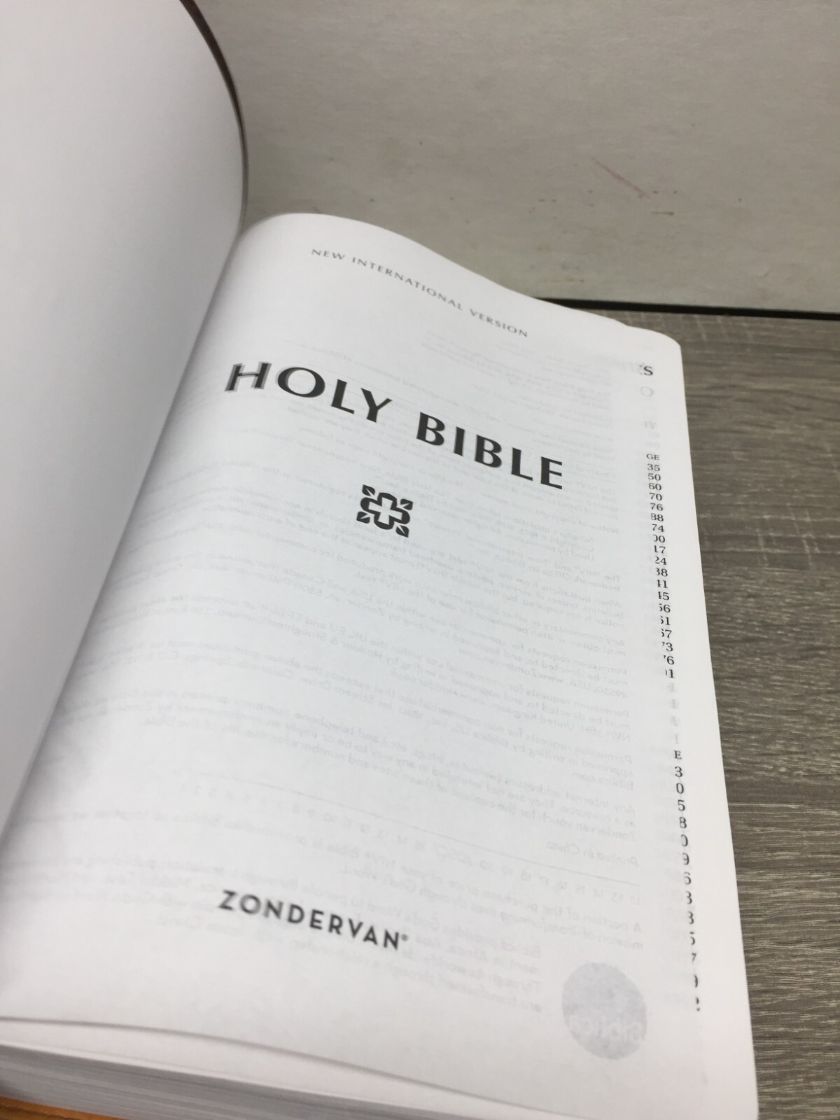 NIV Church Holy Bible, Large Print By Zondervan (2011, Leather) GOOD