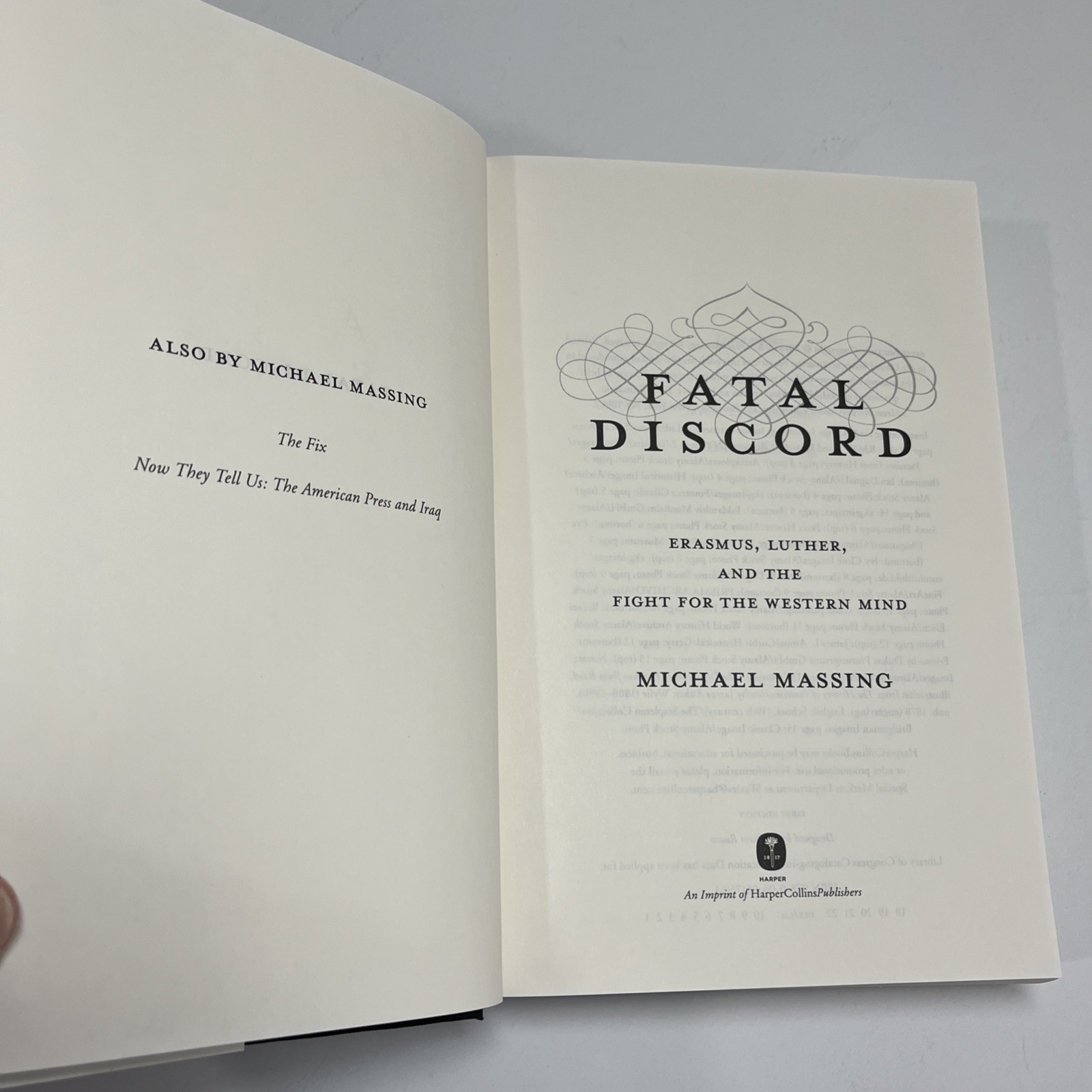 Fatal Discord by Michael Massing 2018 Harper 1st Edition & Printing HC DJ