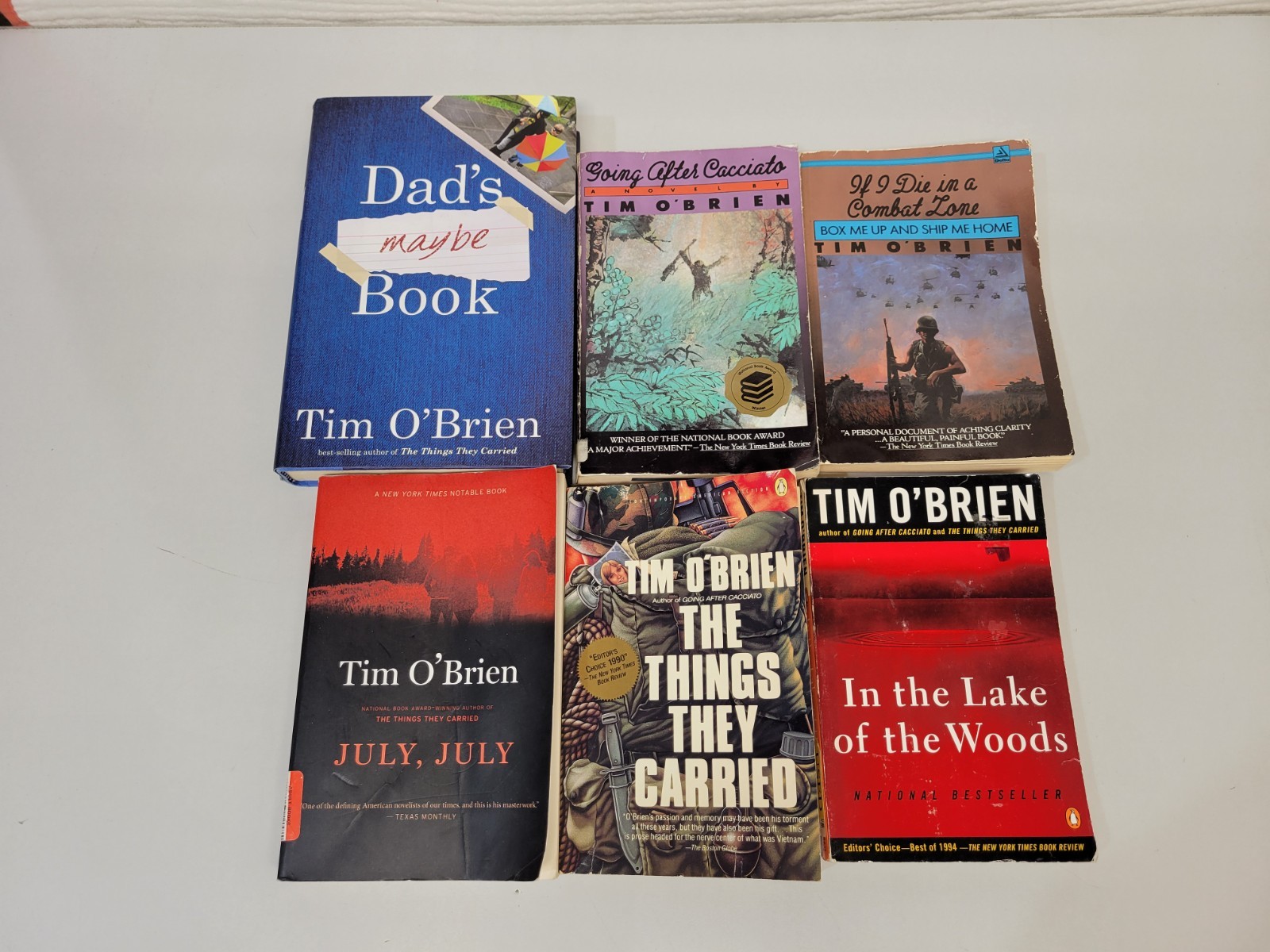 Lot of 6 Tim O’Brien Paperback & Hardcover Books